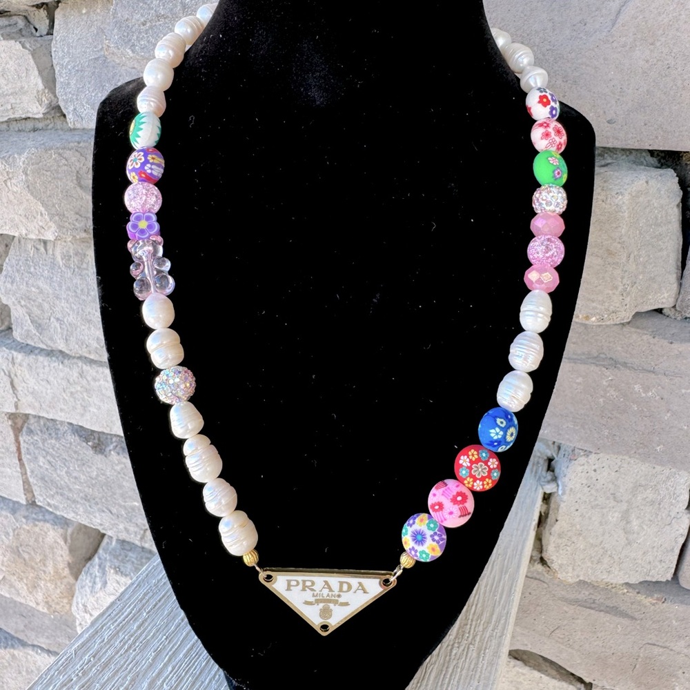 Prada Charm beaded necklace